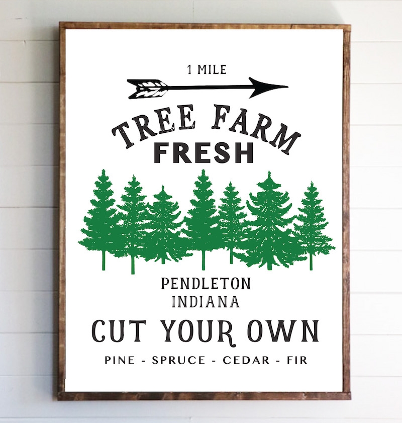 Free Editable Christmas Tree Farm Sign Sincerely Sara D Home Decor DIY Projects