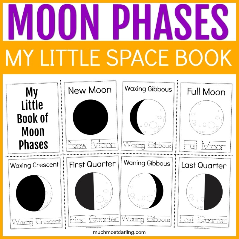 Free Educational Printable My Little Book Of Moon Phases