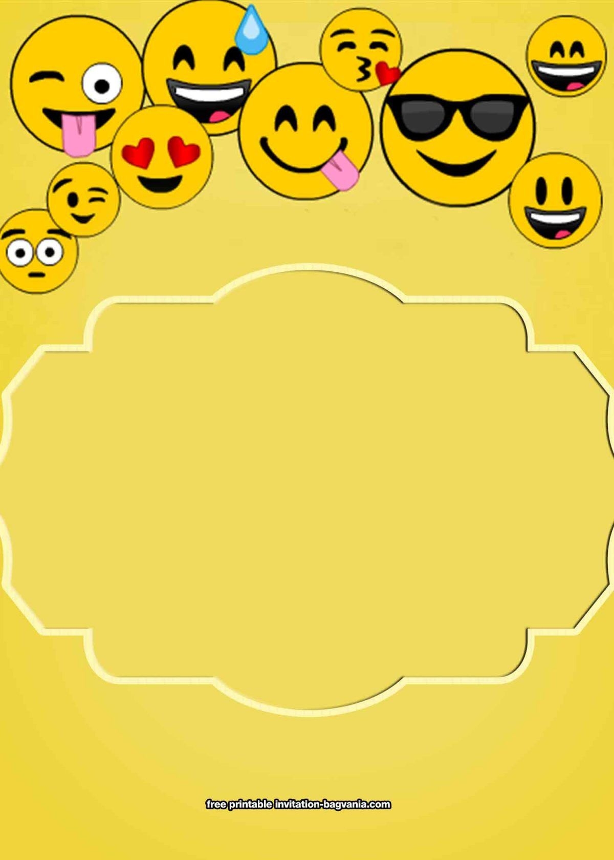 Free Emoji Party Birthday Invitations