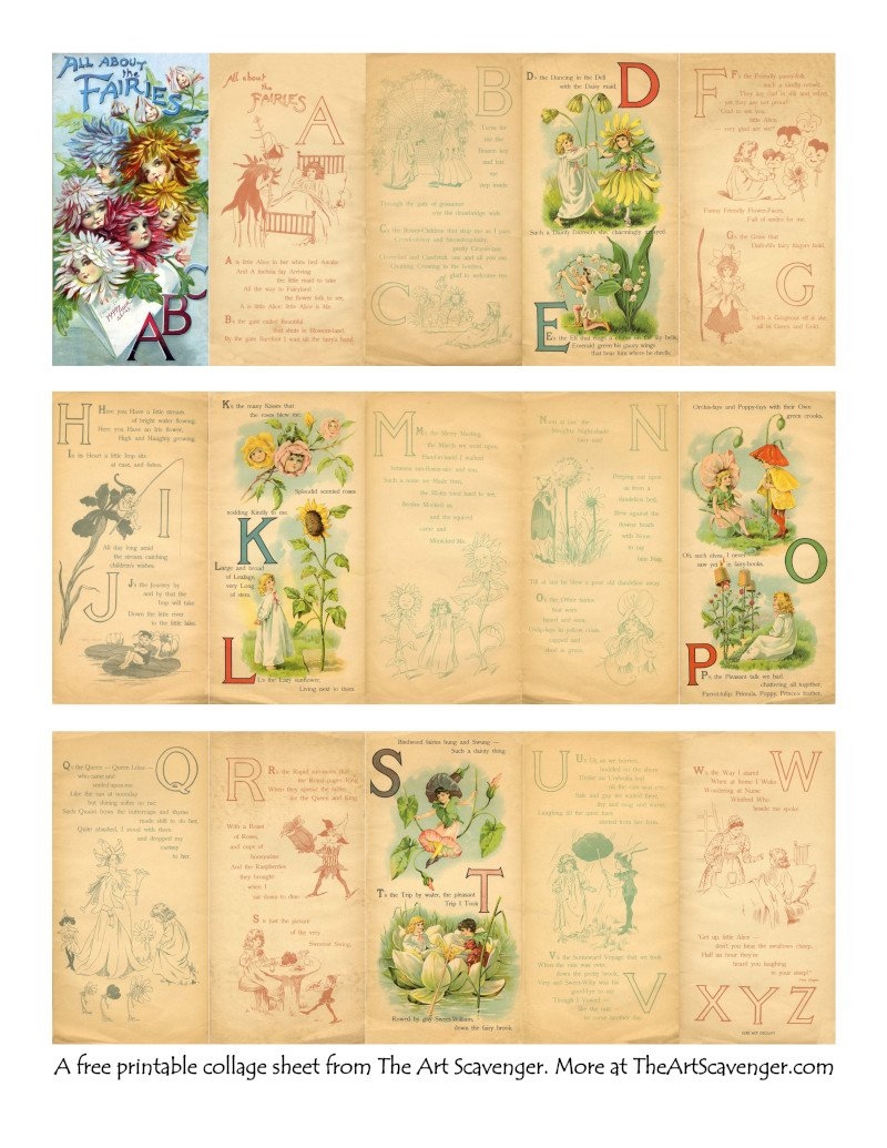 Free Fairy ABC Printable Ephemera The Art Scavenger