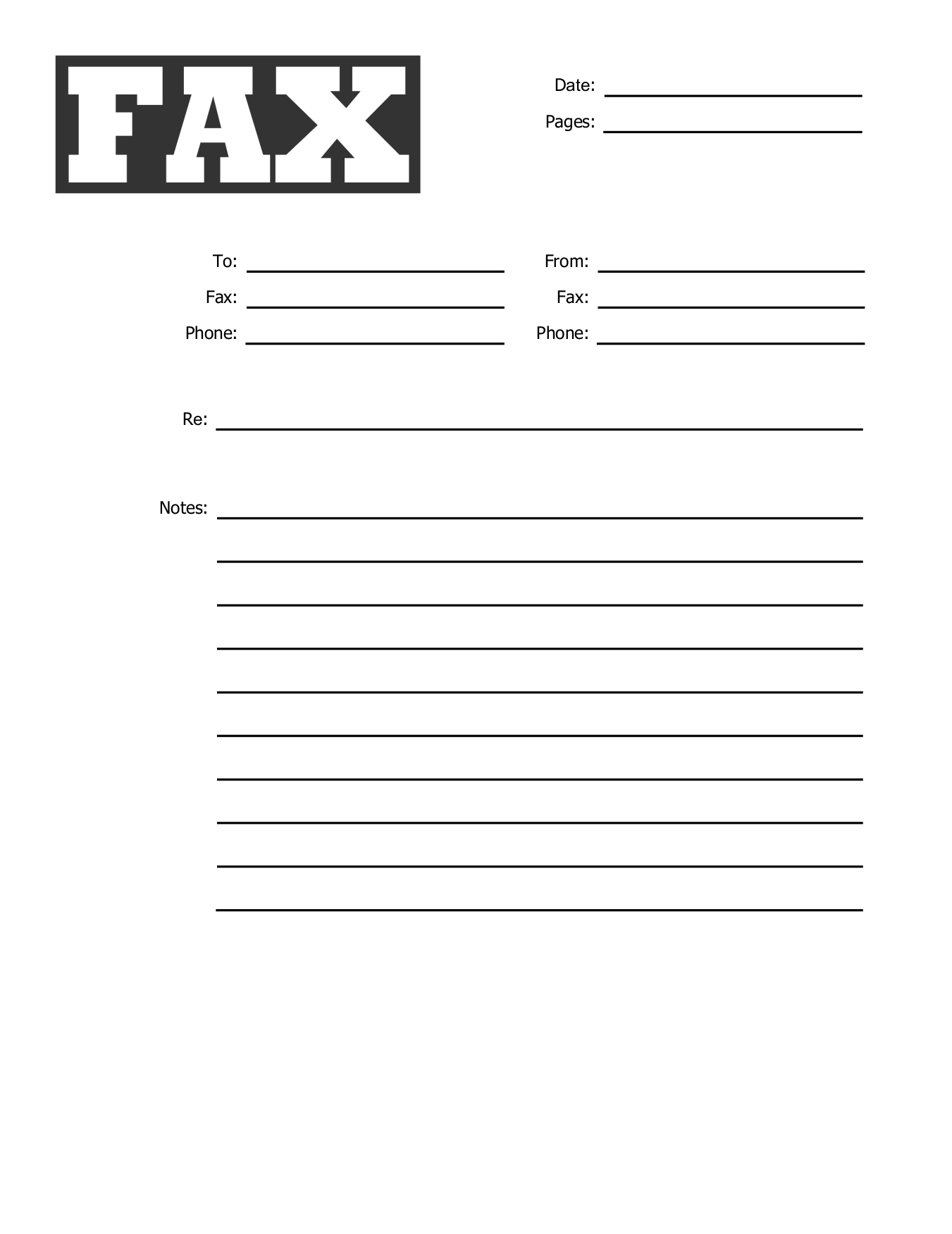 Free Fax Cover Sheet Printable