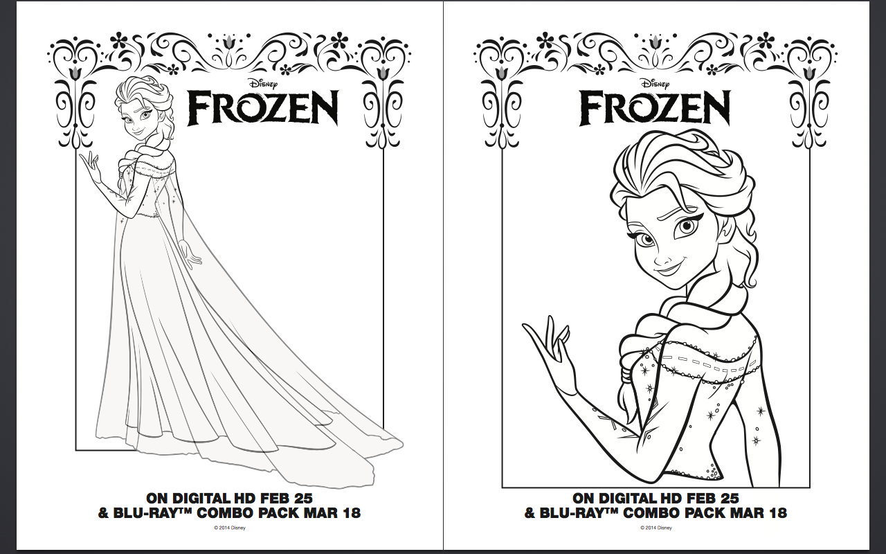 Free Printable Elsa Coloring Pages