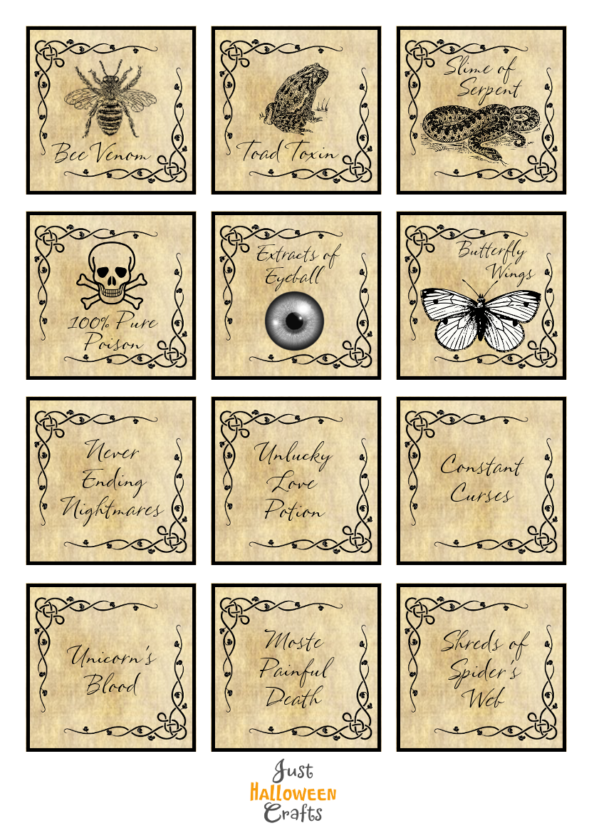 Halloween Potions Lab Printables Free