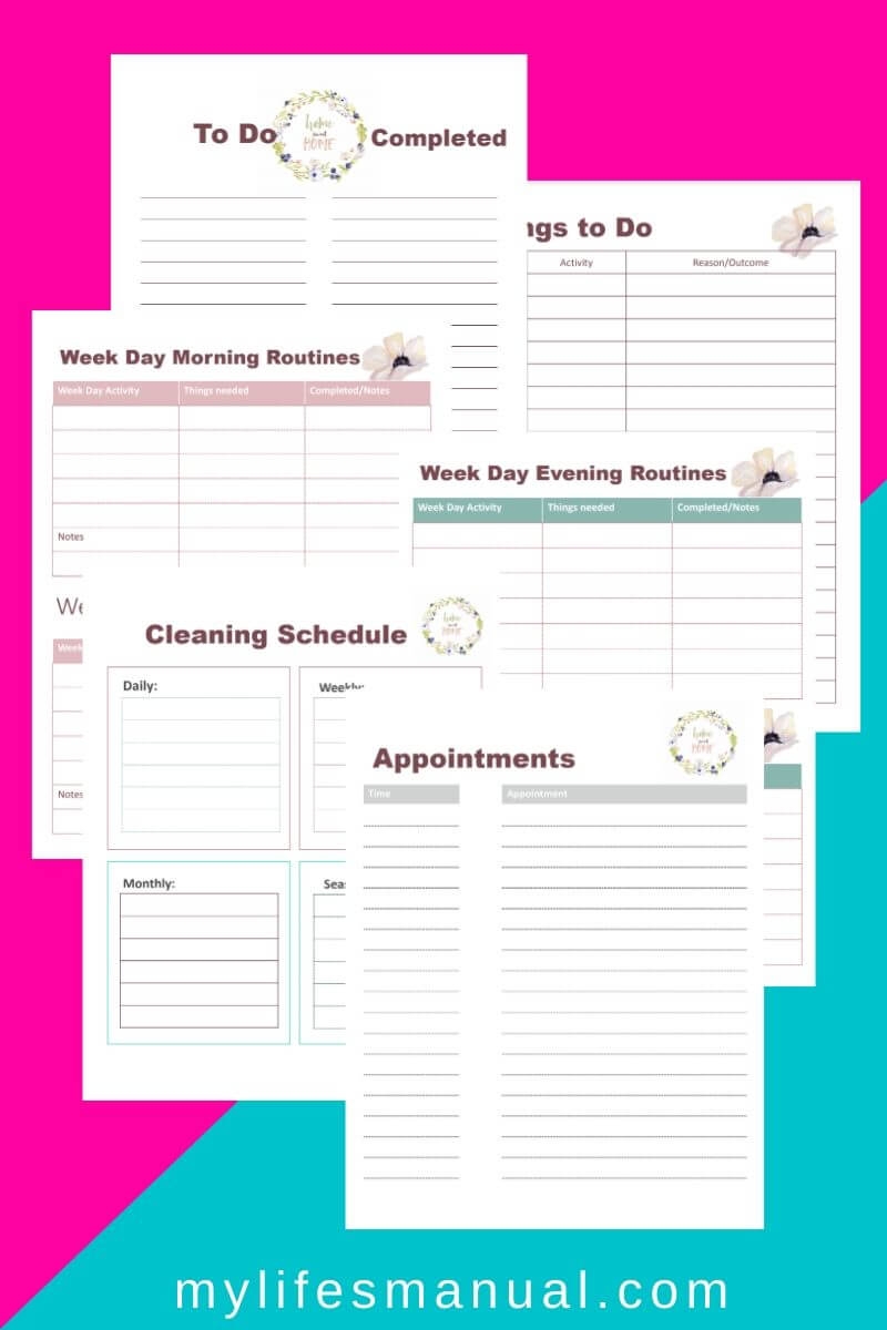 Free Home Organization Printables