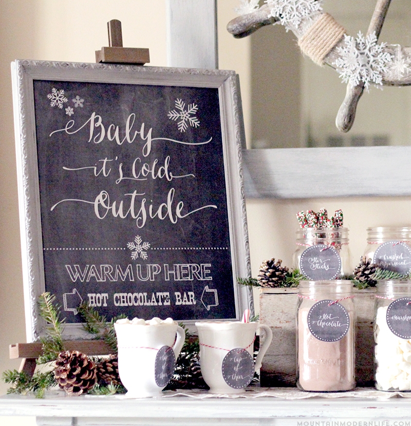 FREE Hot Chocolate Bar Printable MountainModernLife
