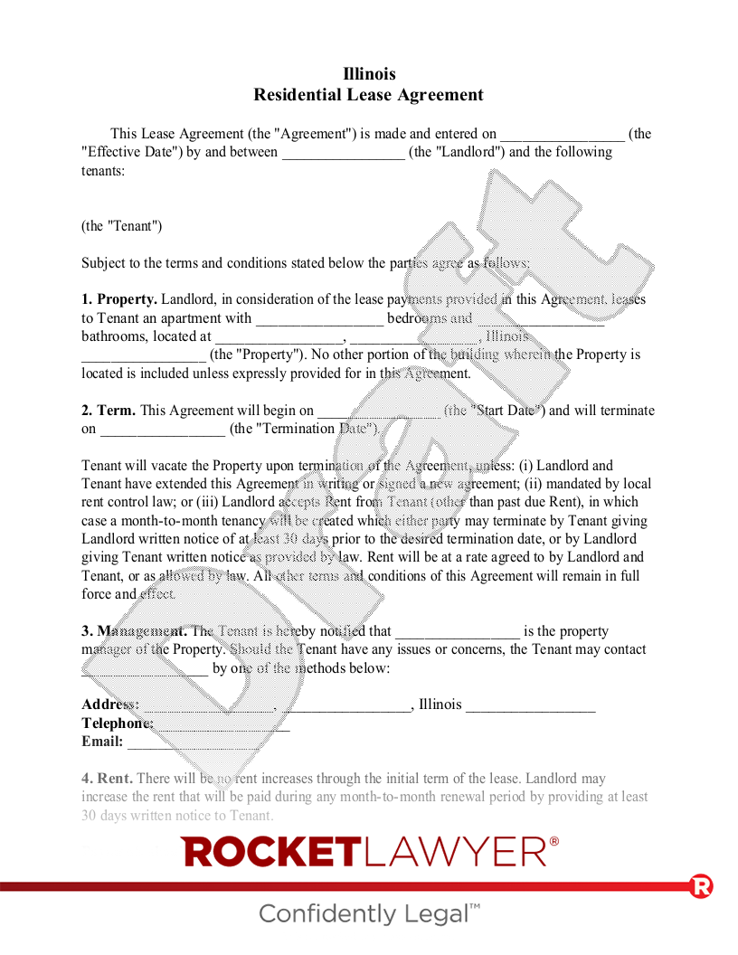 Free Printable Illinois Lease Agreement
