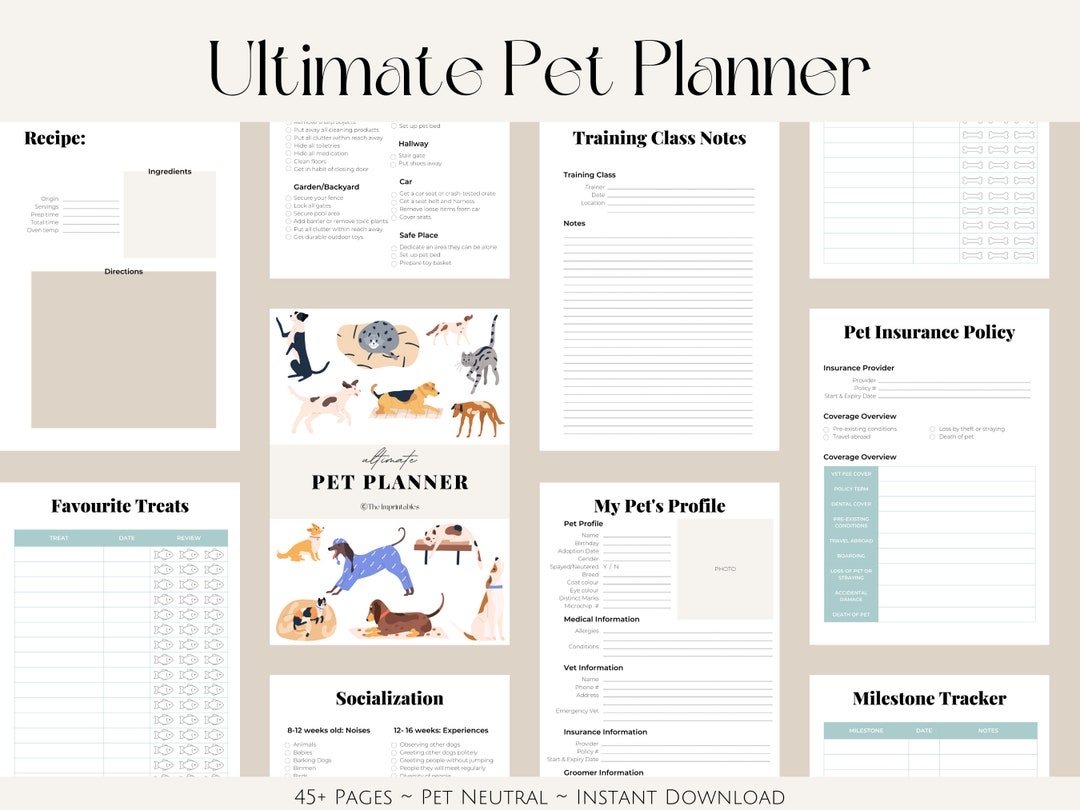 Free Instrucment Pet Binder Printables