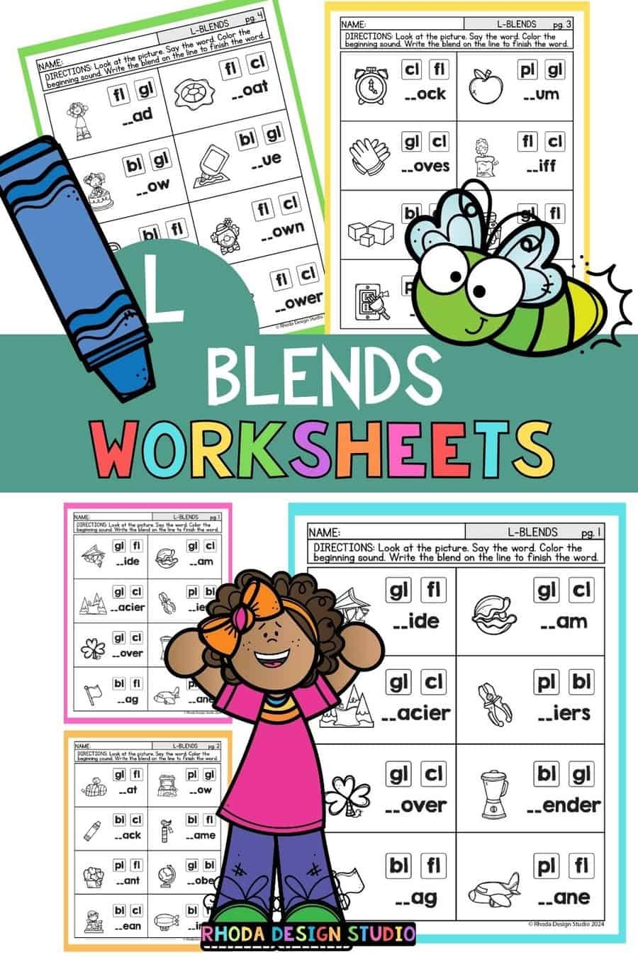 Free L Blend Worksheets Practice Beginning Consonant Blends