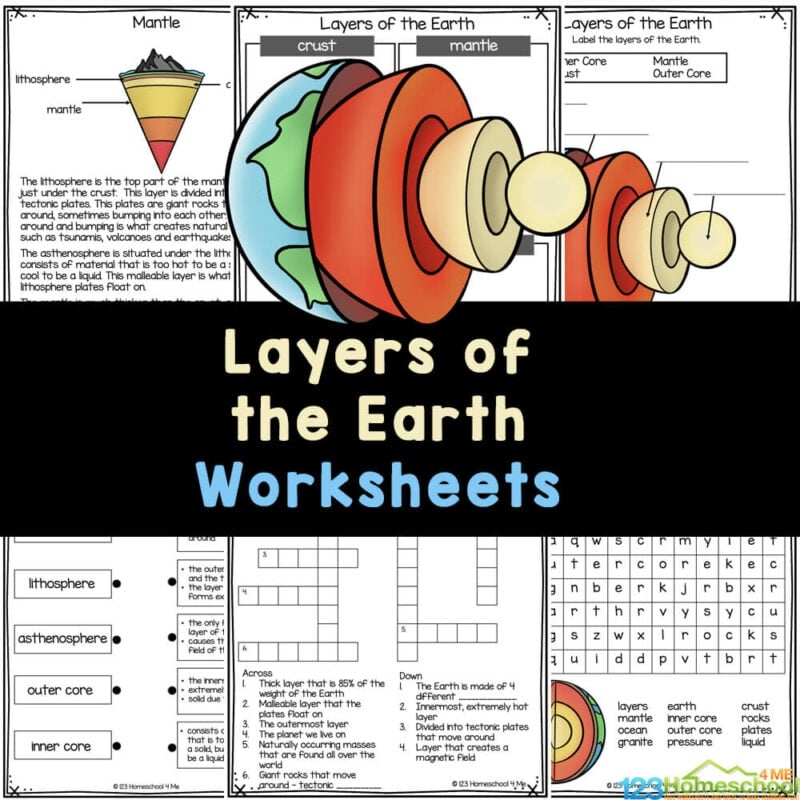  FREE Layers Of The Earth Worksheets