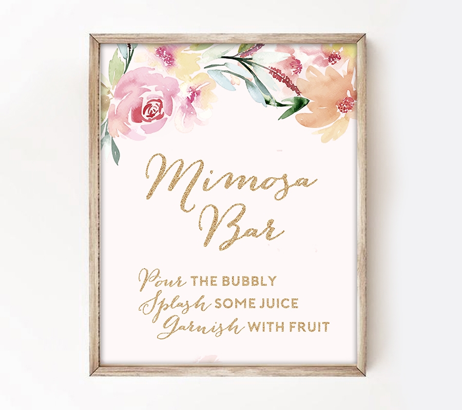 Free Mimosa Bar Sign Instant Download Printable Printable Market