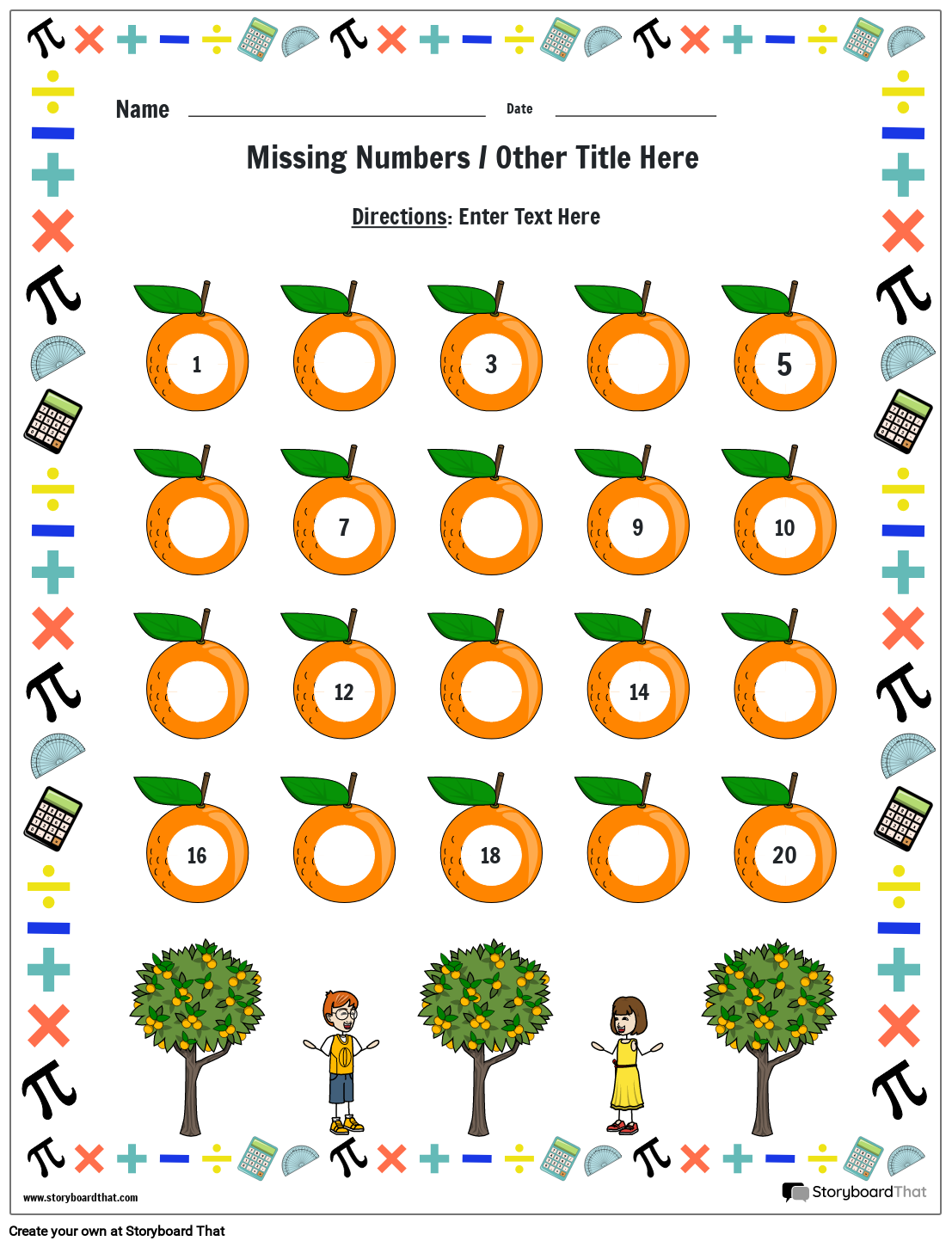 Free Missing Numbers Worksheets Fill In Write Exercises