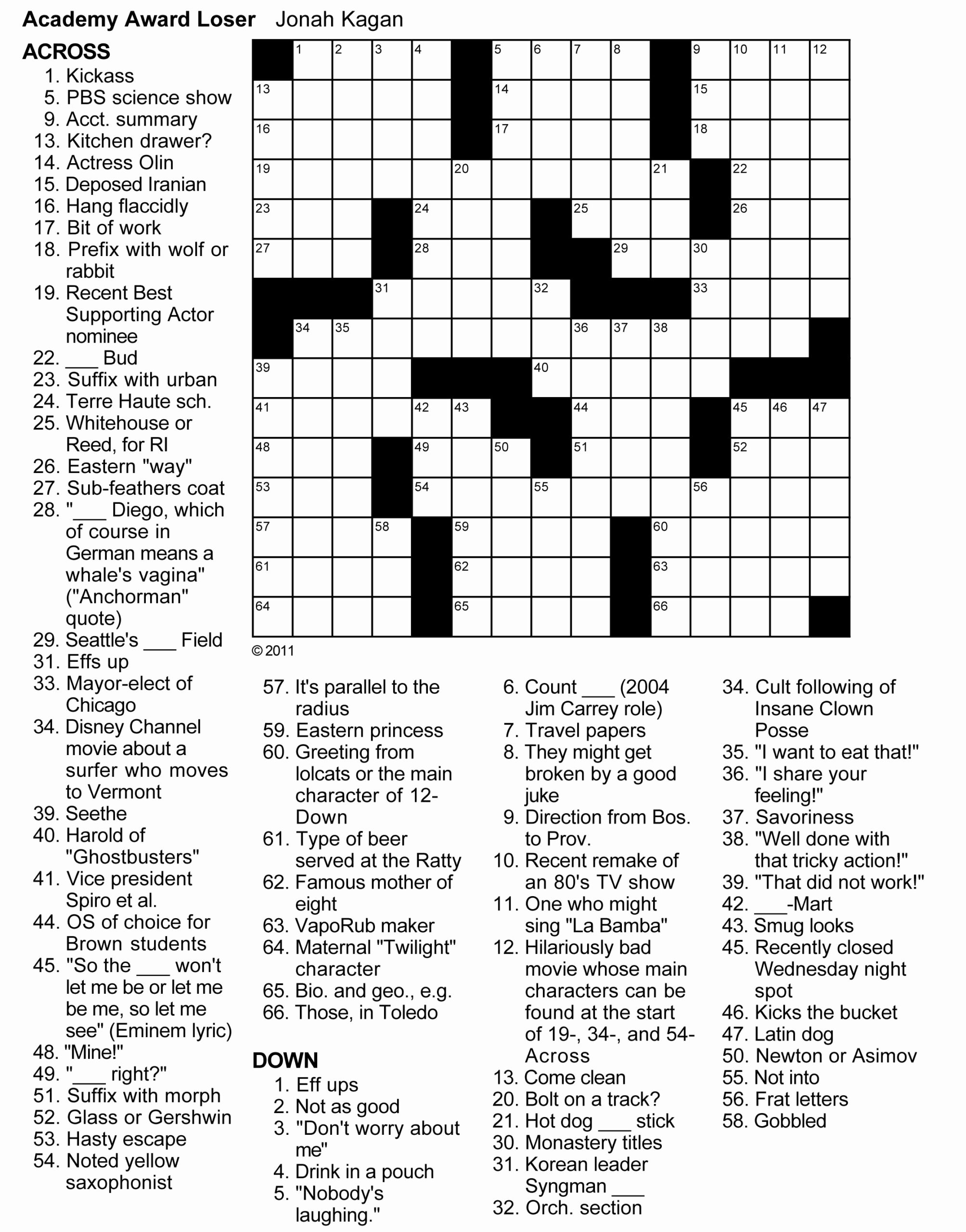 Free Online Printable Crossword Puzzle Customize And Print