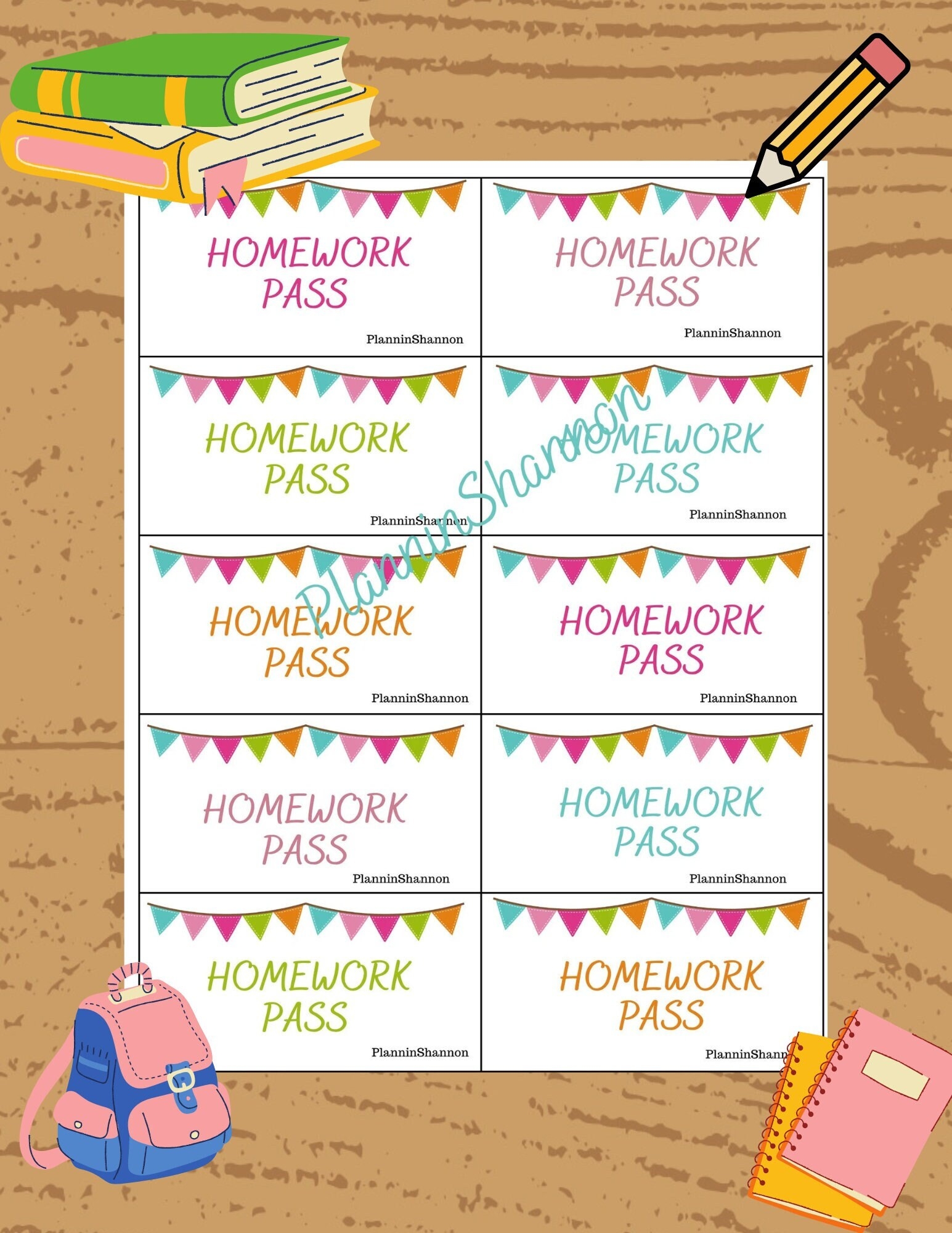 Free Printable Homework Pass Coupon