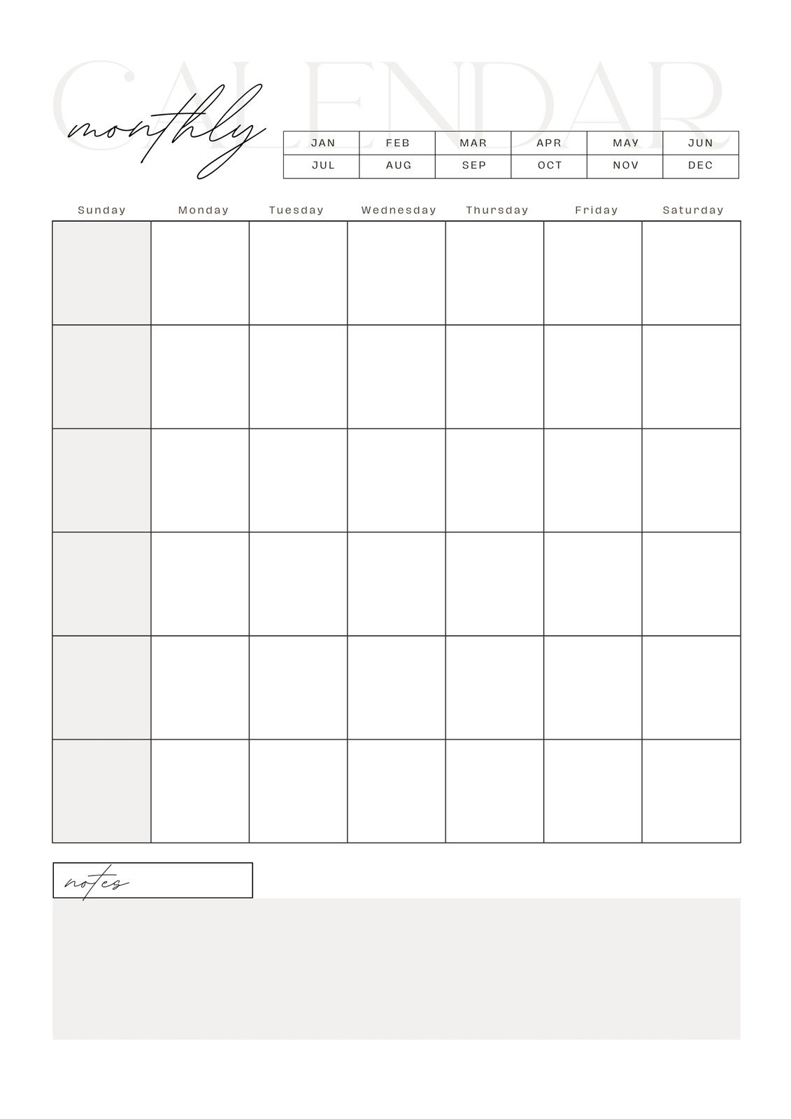 Free Printable Monthly Planners