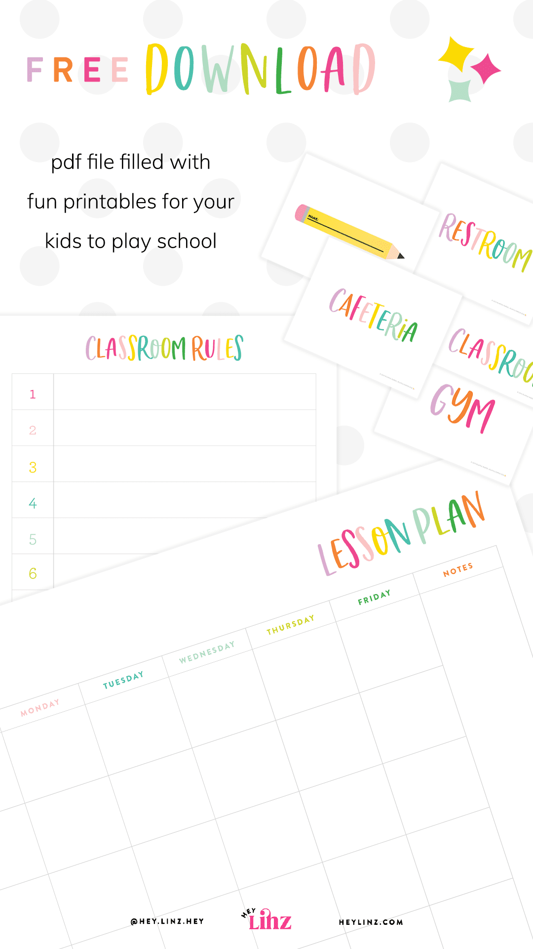 Free Play School Printables Hey Linz