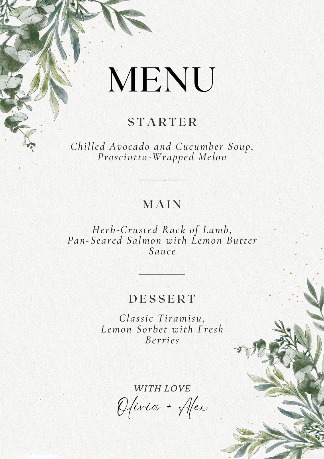 Free Printable And Customizable Dinner Party Menu Templates Canva