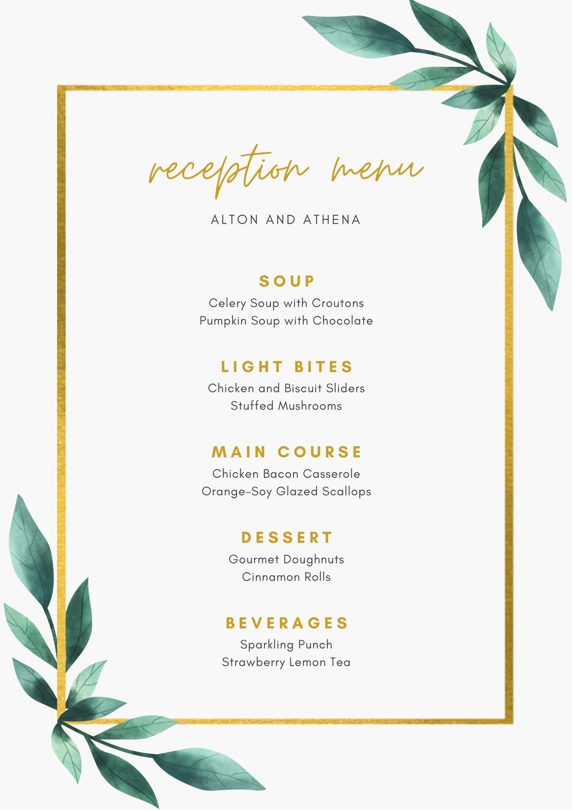 Free Printable Menu Templates Word