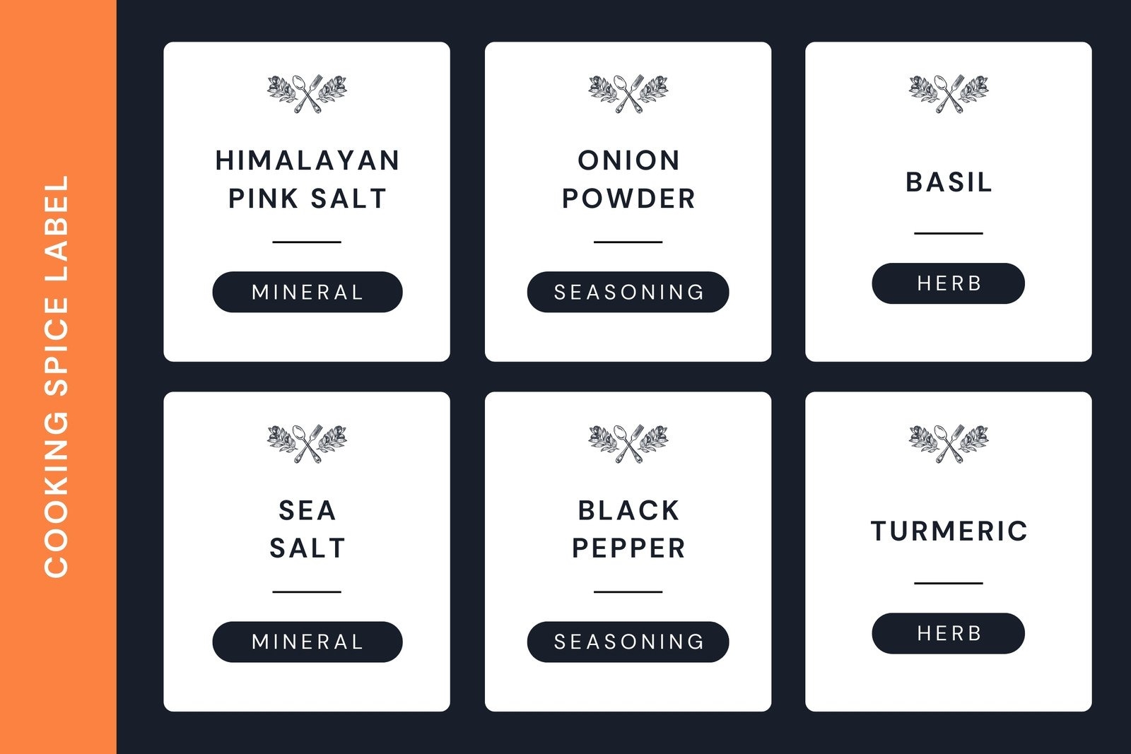 Free Printable Blank Spice Labels