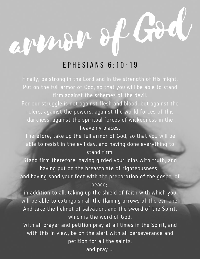 Free Printable Armor Of God