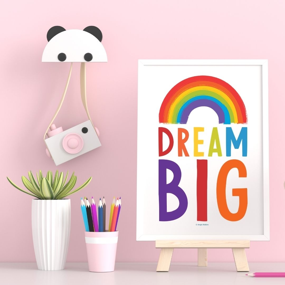 Free Printable Art For Kids Plus More Rainbow Printables Angie Holden The Country Chic Cottage
