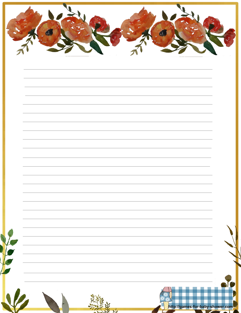 Free Printable Baby Shower Stationery