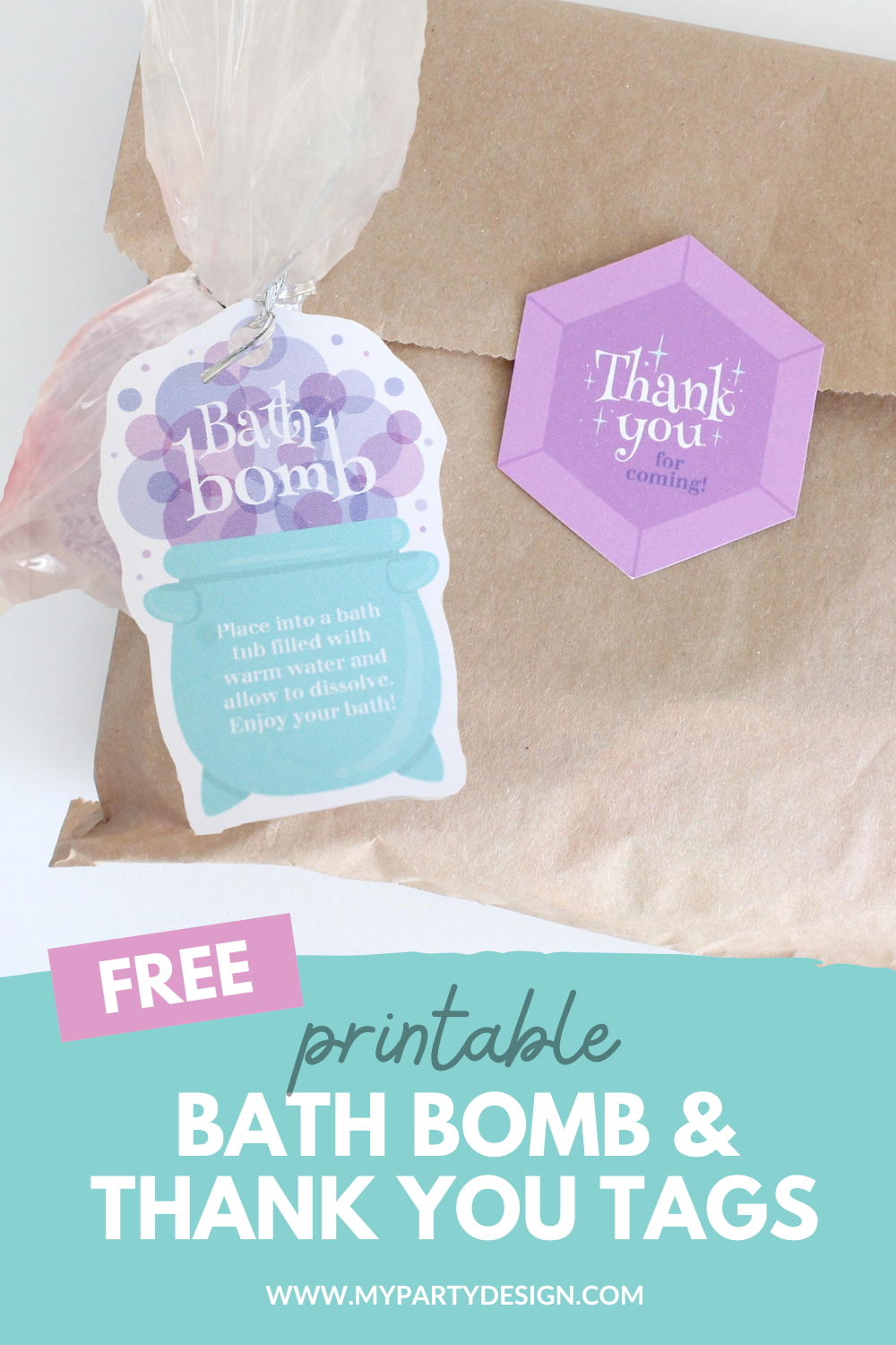 Free Printable Bath Bomb Labels And Thank You Tags My Party Design