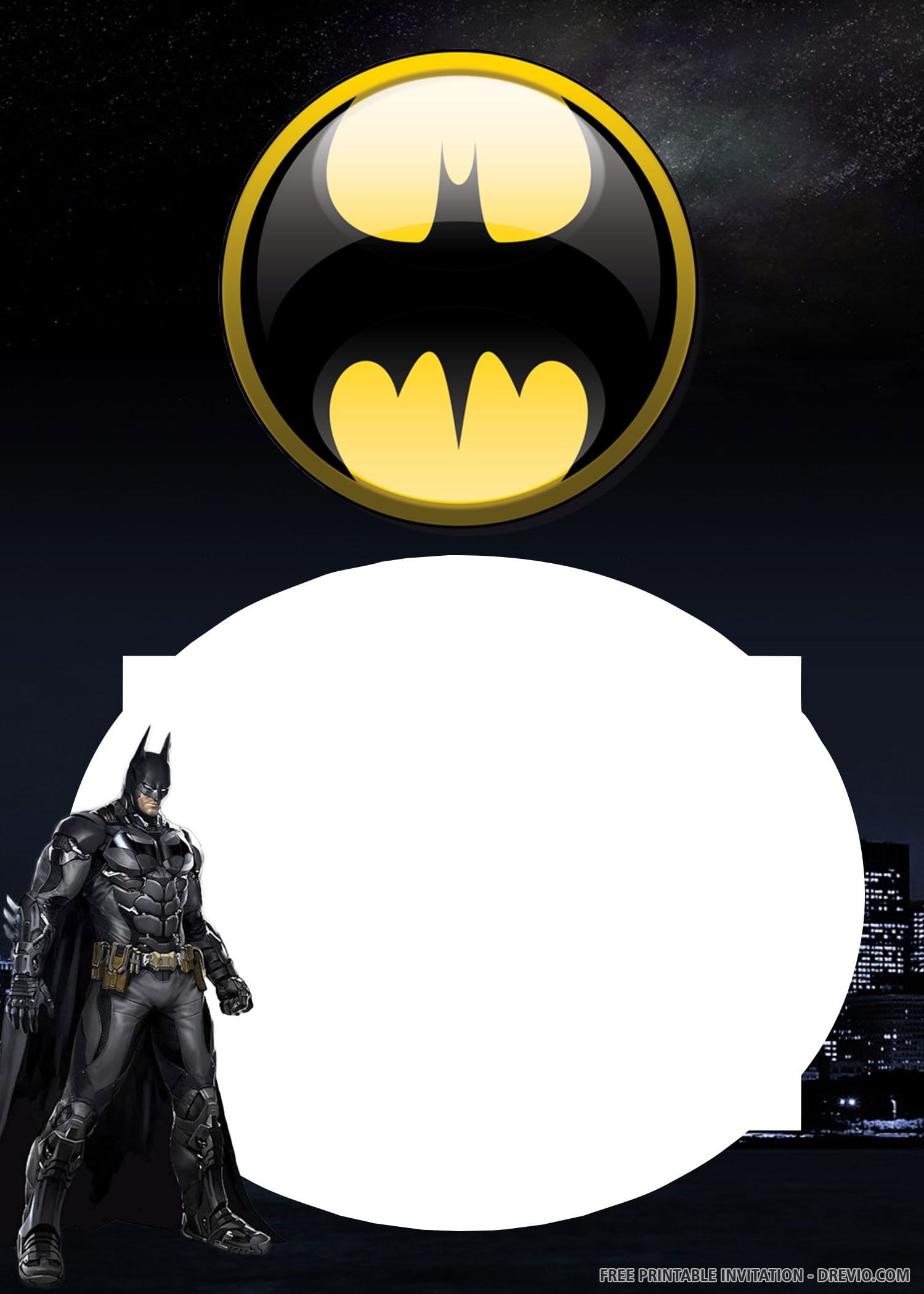 Free Printable Batman Invitation Templates