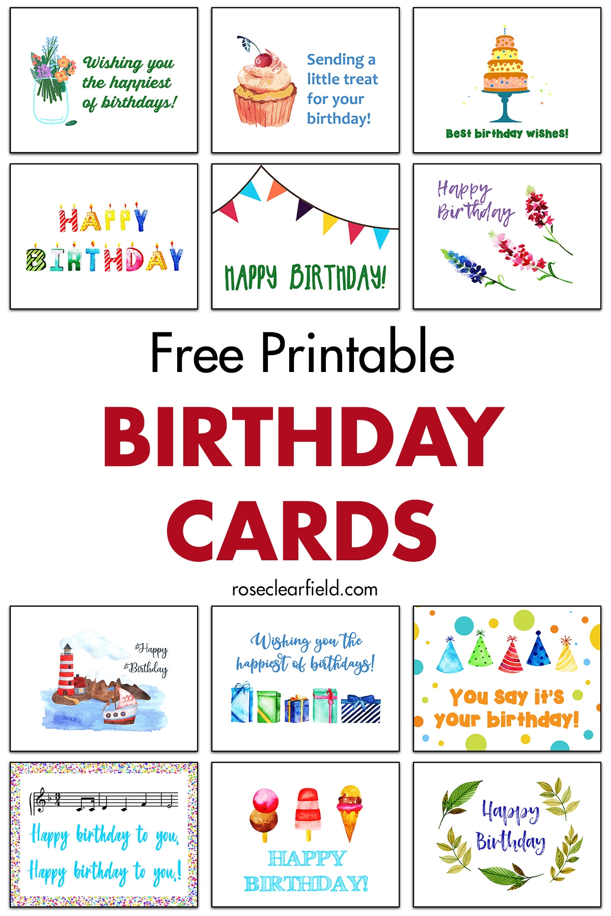 Happy Birthday Card Printable Free