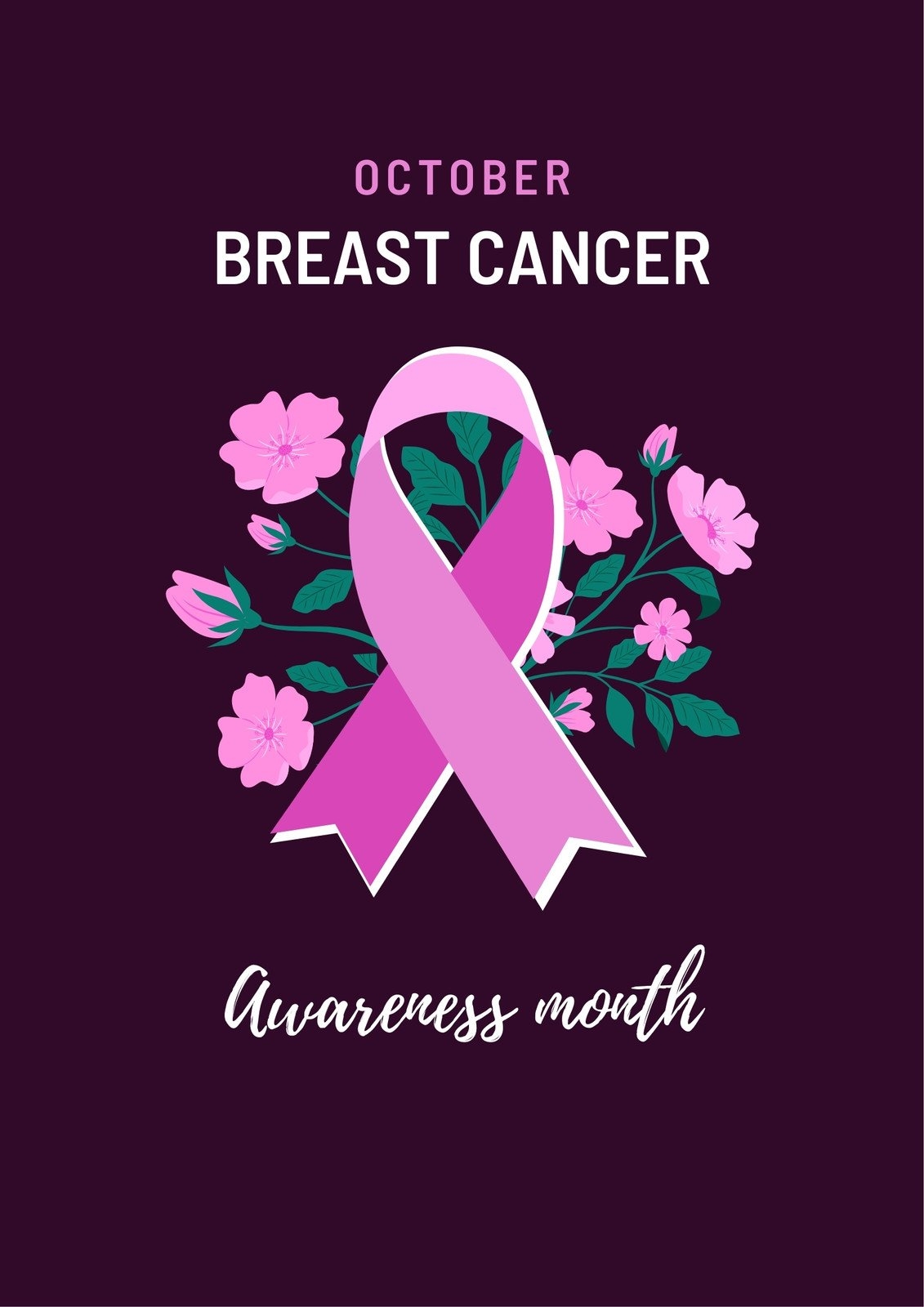 Free Printable Breast Cancer Awareness Poster Templates Canva