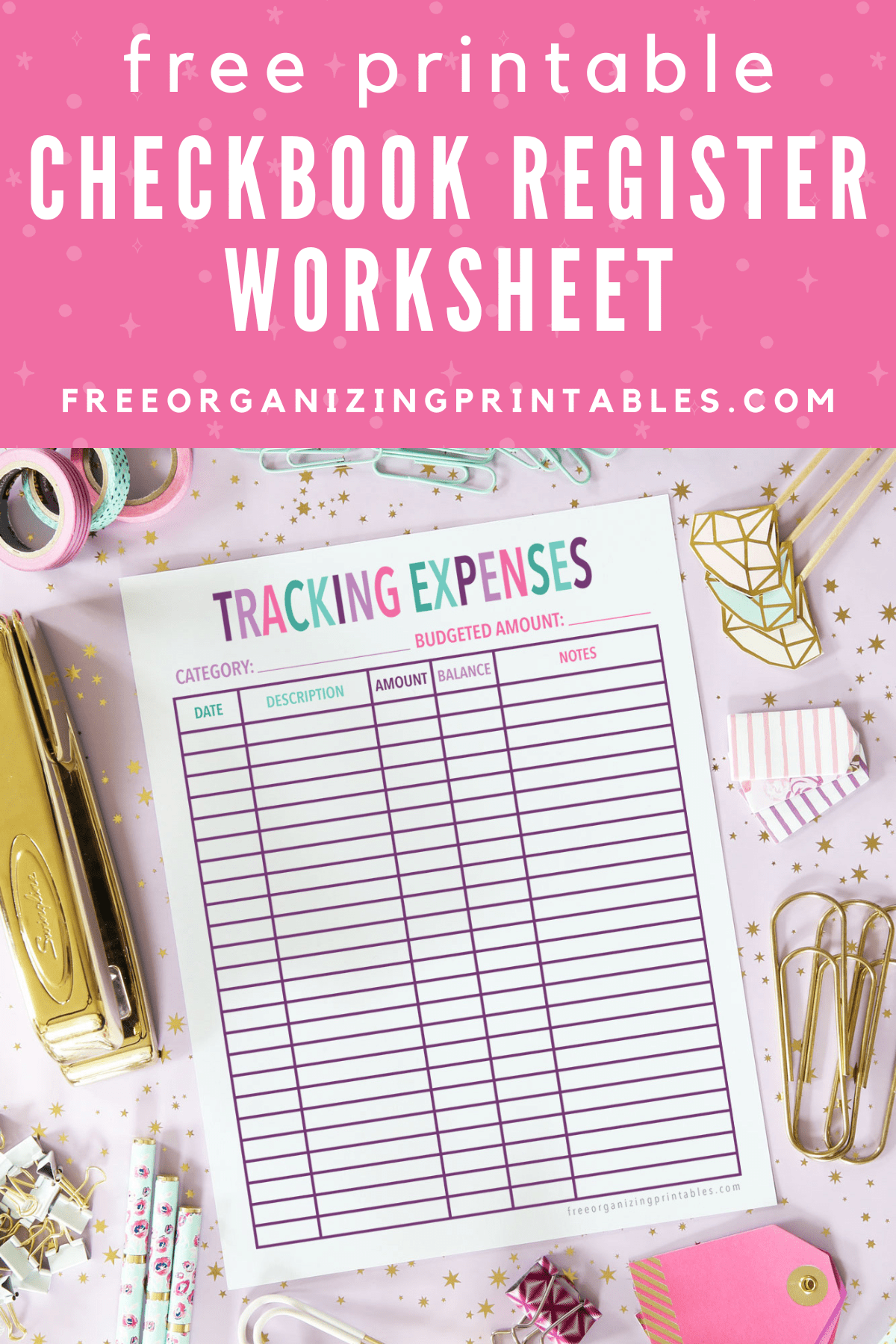 Free Printable Checkbook Balance Sheet