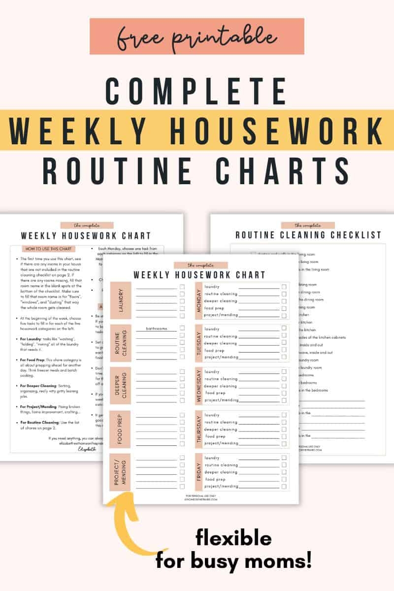 Family Chore Chart Printable Free