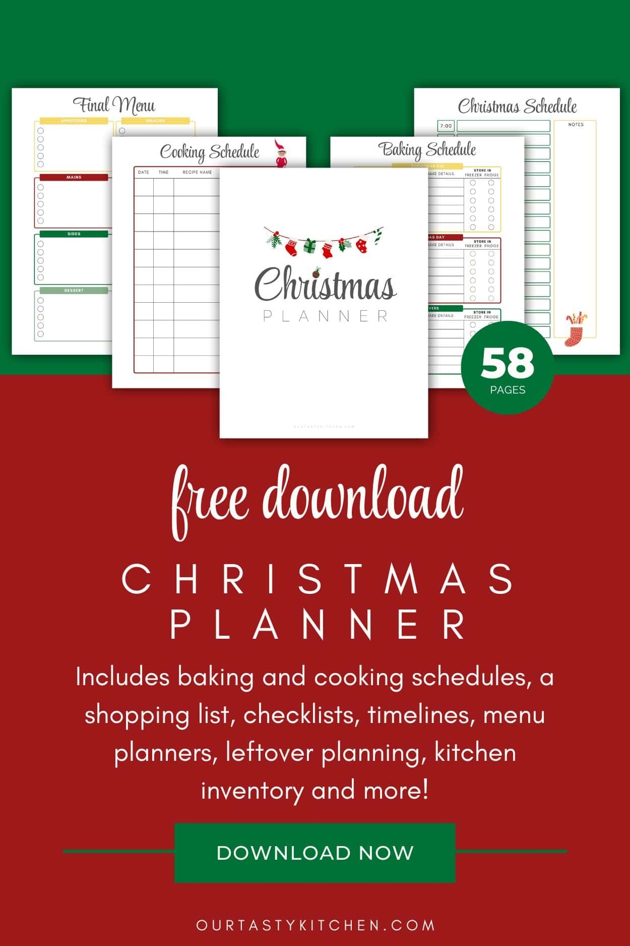 Free Printable Christmas Planner Our Tasty Kitchen