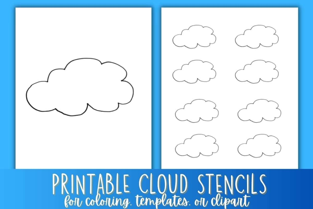 Free Printable Cloud Stencil Template Love Our Real Life
