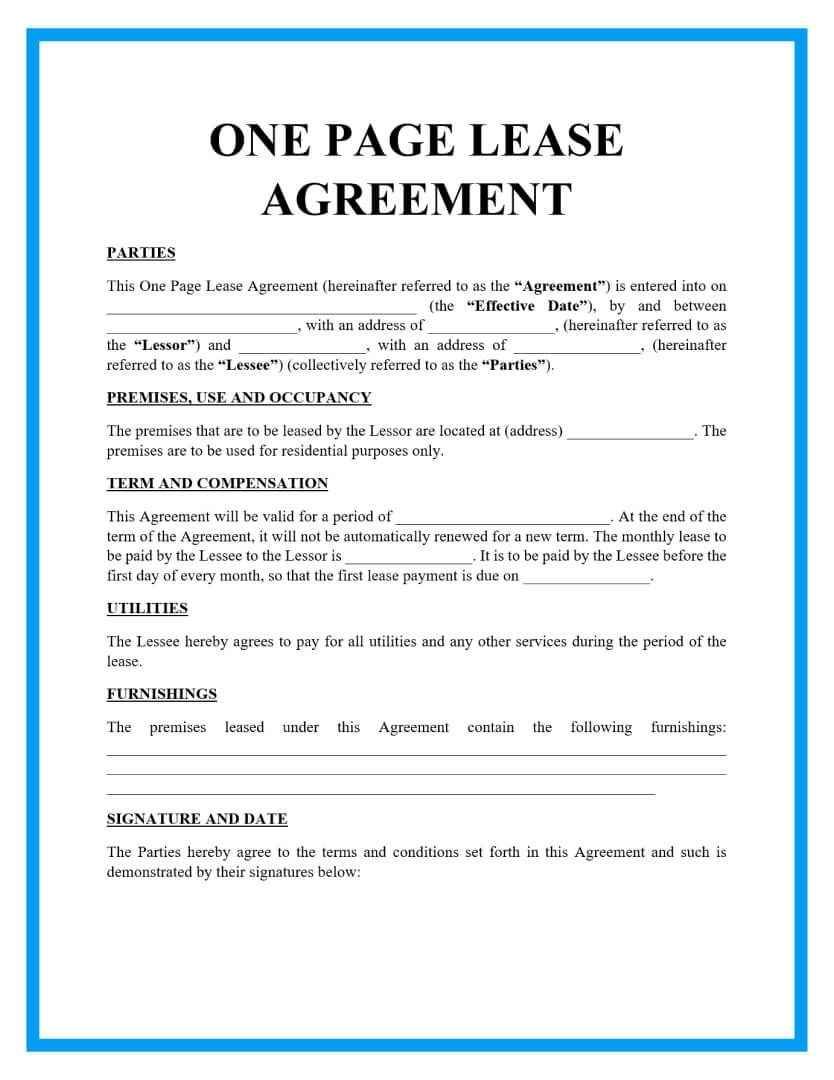 Free Printable Commercial Lease Agreement Template Sfiveband