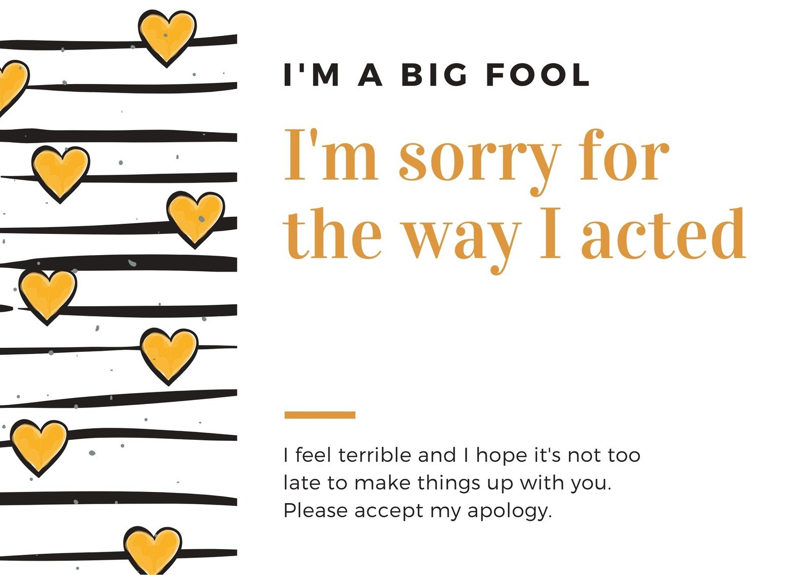 Free Printable Customizable Apology Card Templates Canva