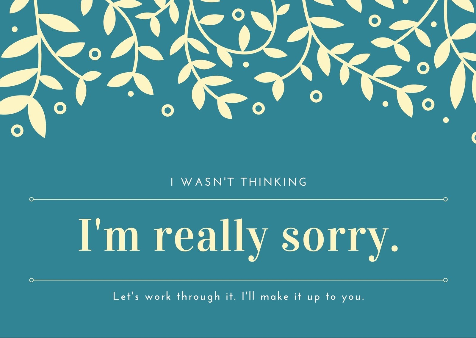 Free Printable Customizable Apology Card Templates Canva