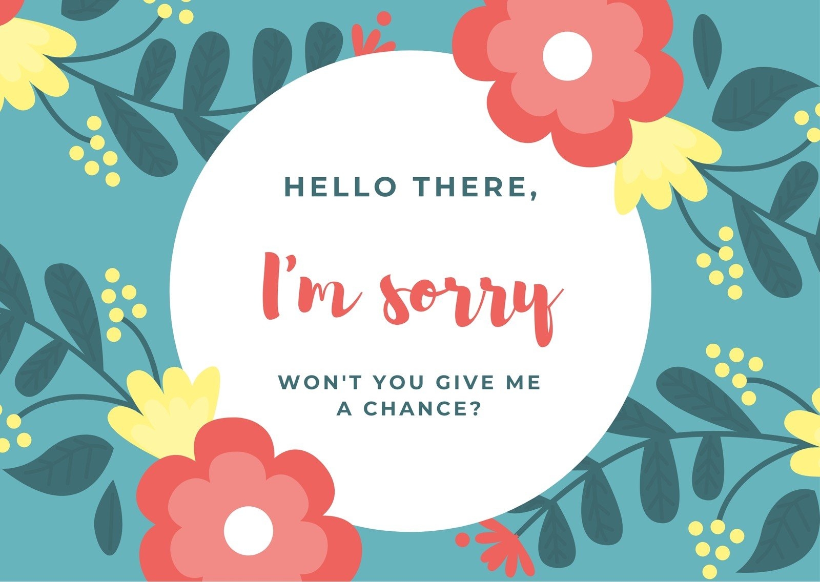 Free Printable Customizable Apology Card Templates Canva