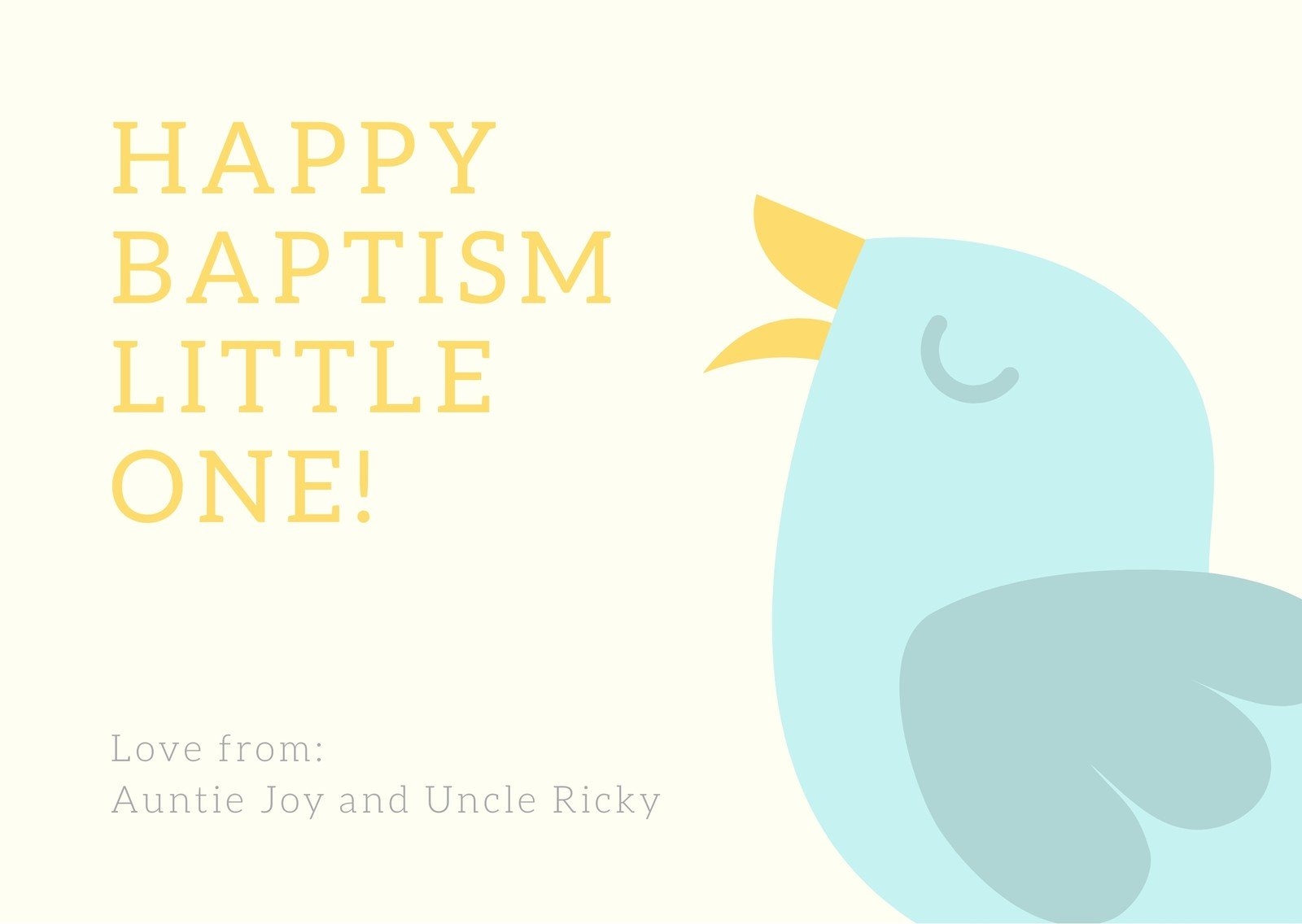 Free Printable Customizable Baptism Card Templates Canva