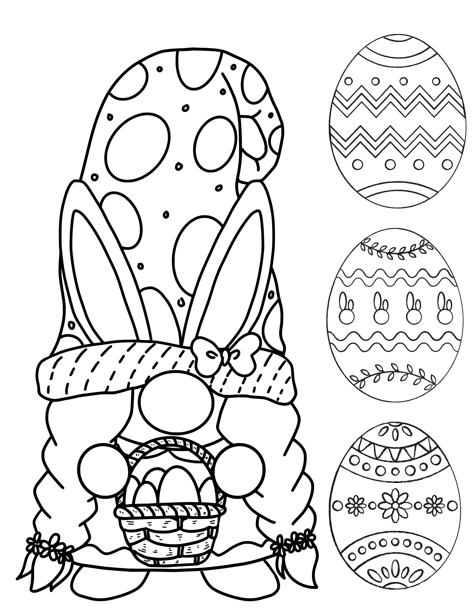 Free Printable Gnome Coloring Pages