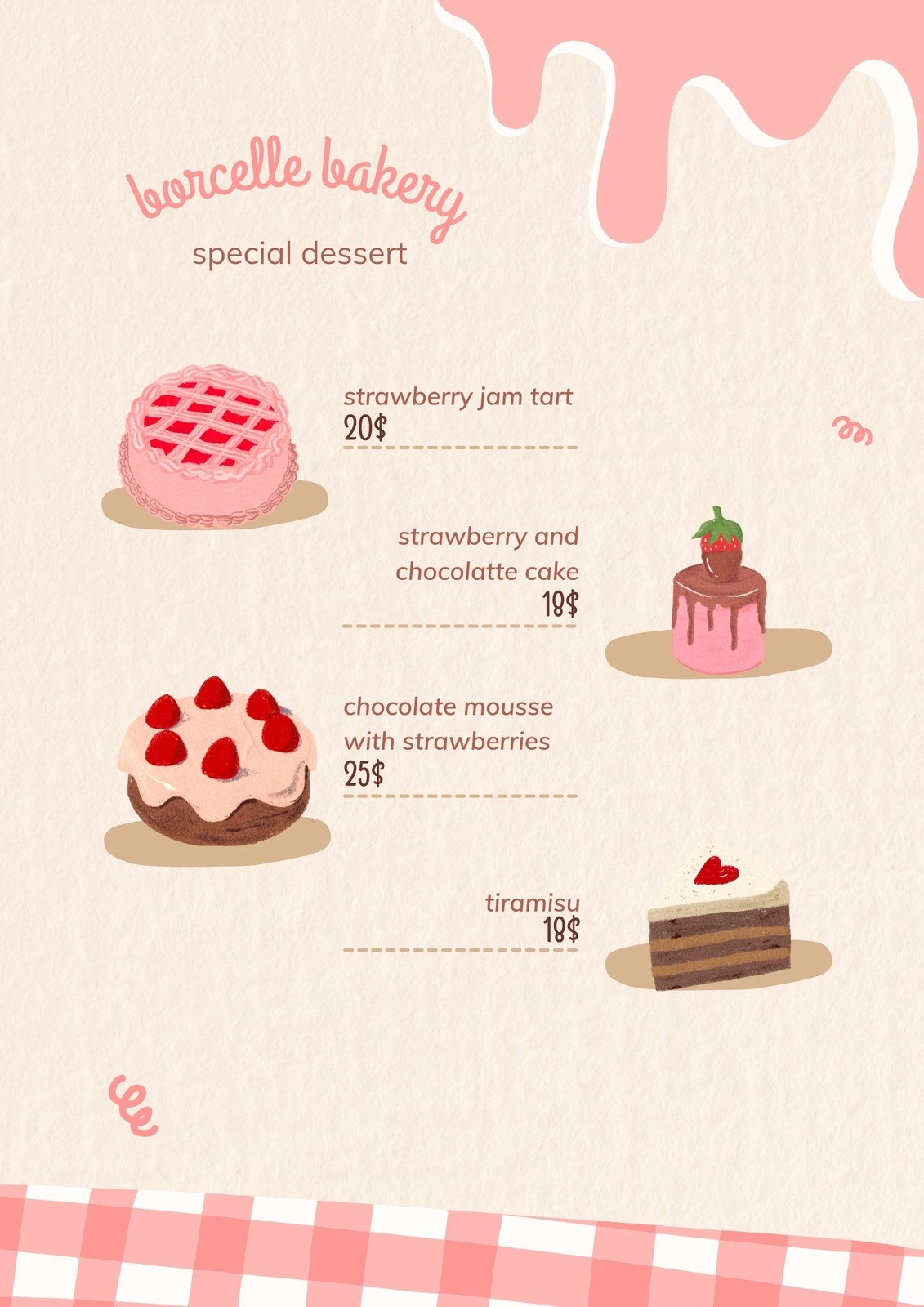 Free Printable Editable Dessert Menu Templates Canva