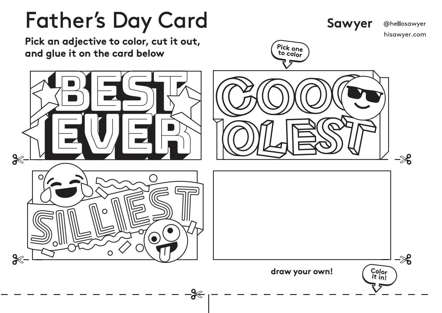 Free Fathers Day Printable Cards