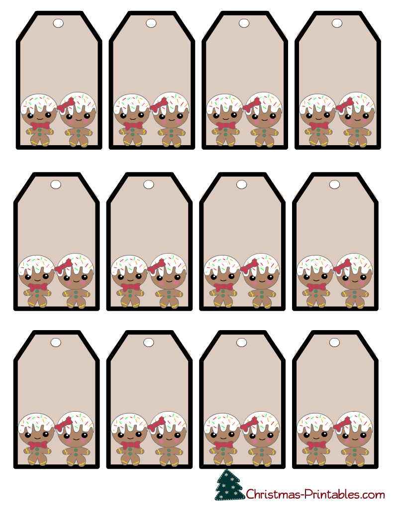 Free Printable Ginglerbread Labels