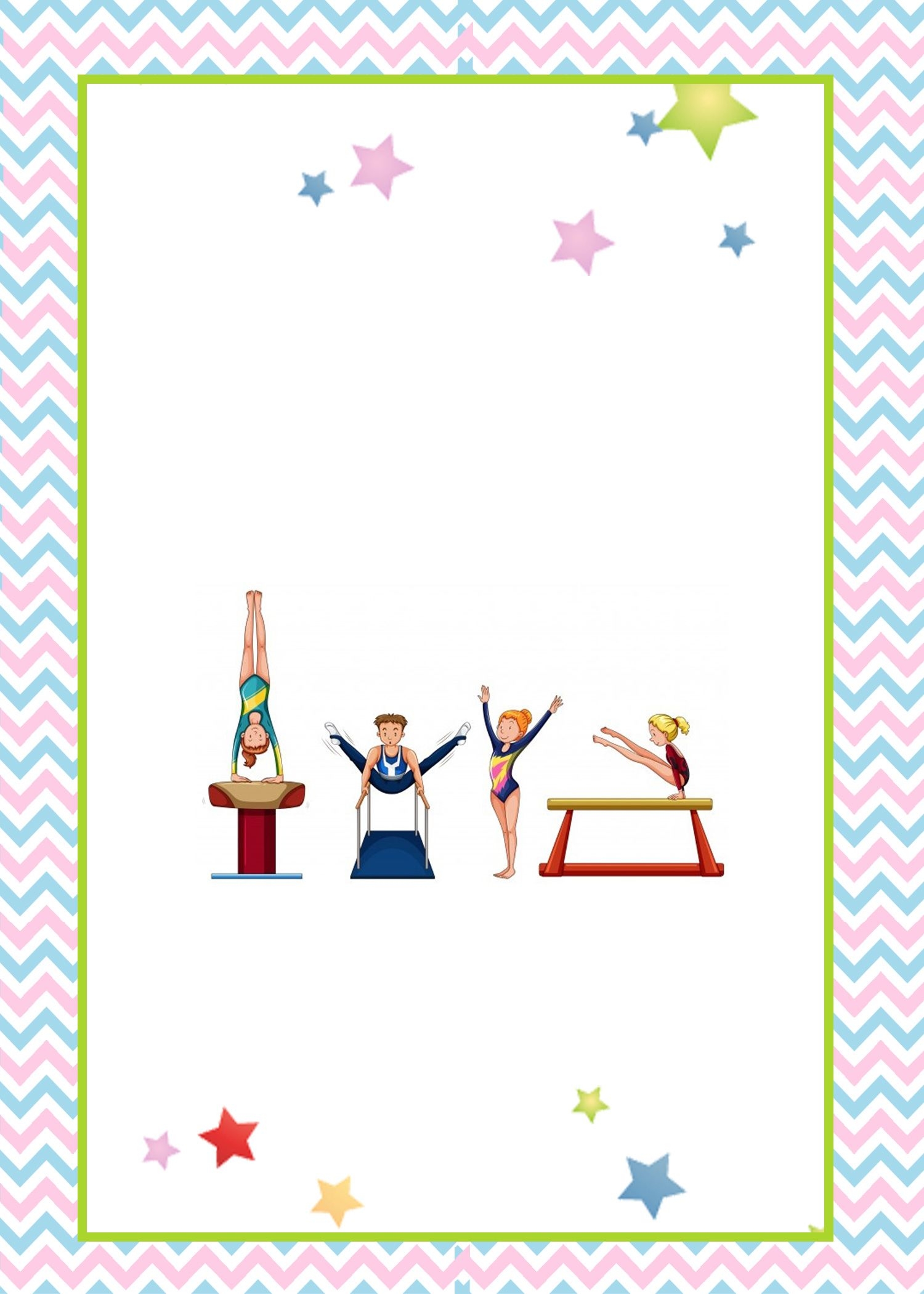Free Printable Gymnastics Birthday Invitations