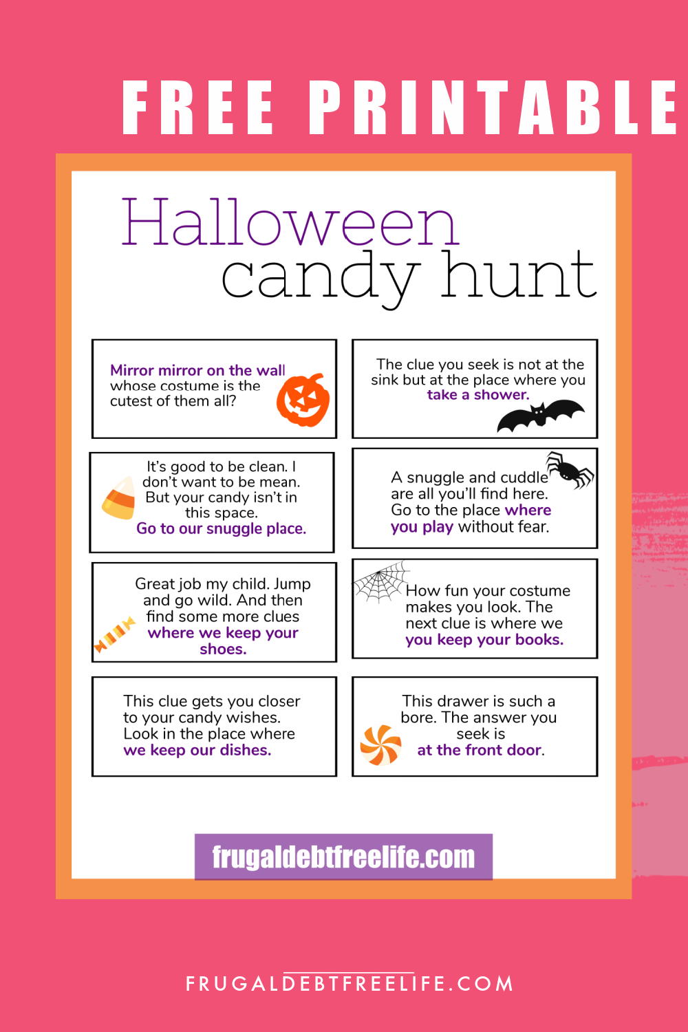 Halloween Scavenger Hunt Free Printable