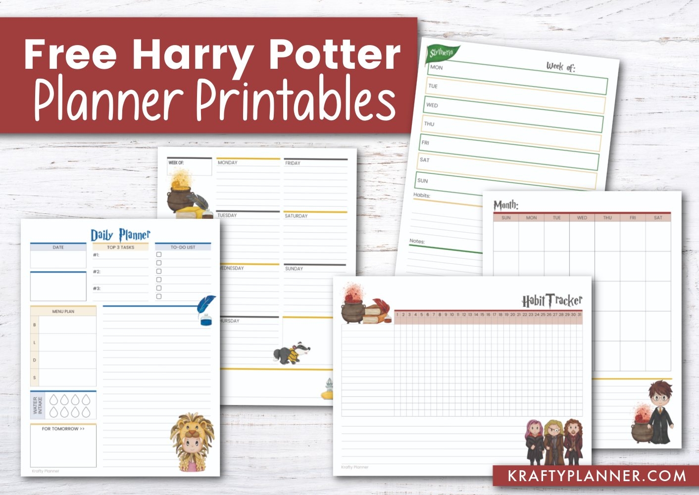 Free Printable Harry Potter Planning Pages Krafty Planner