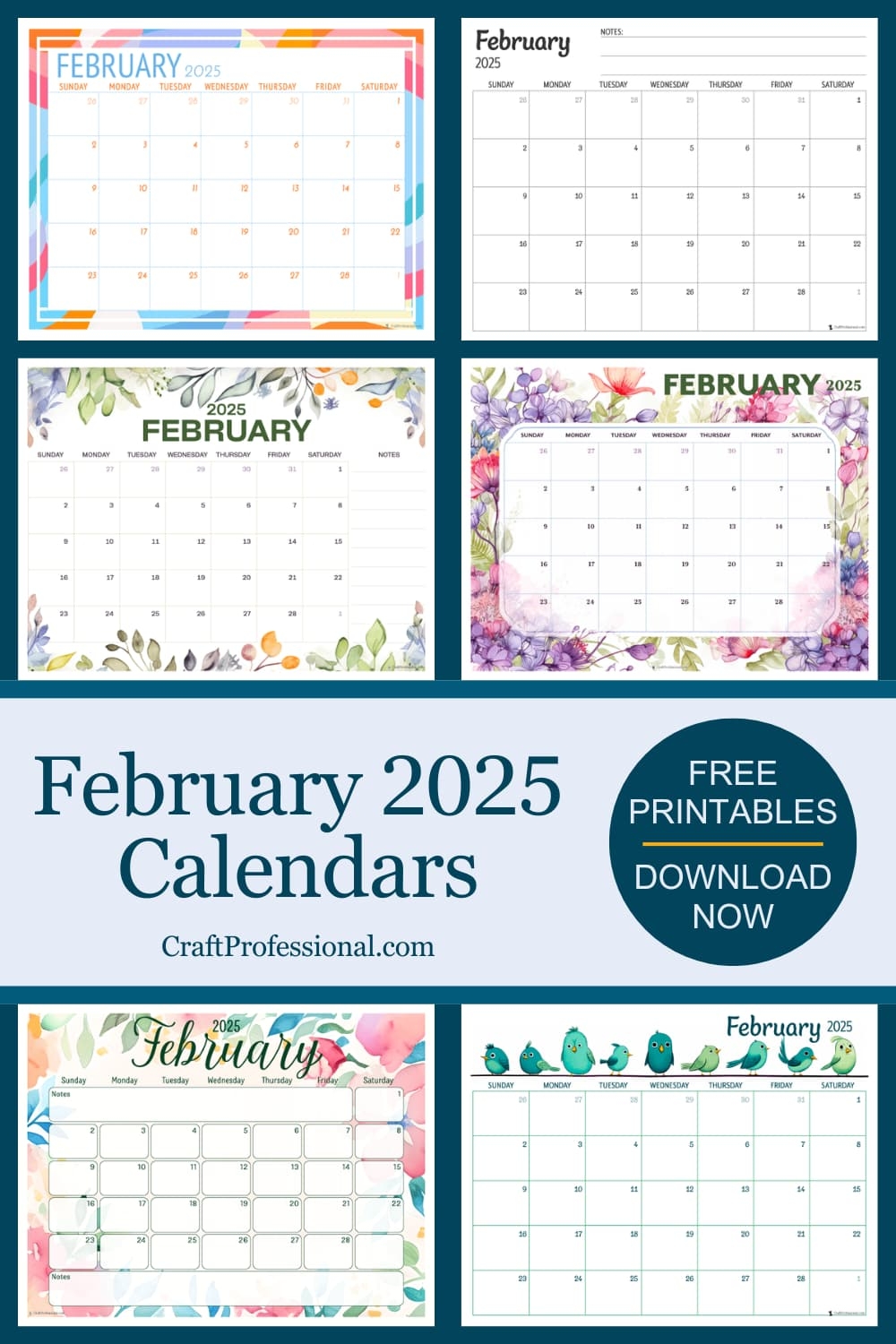 Free Printable January Calendars To Kickstart 2025