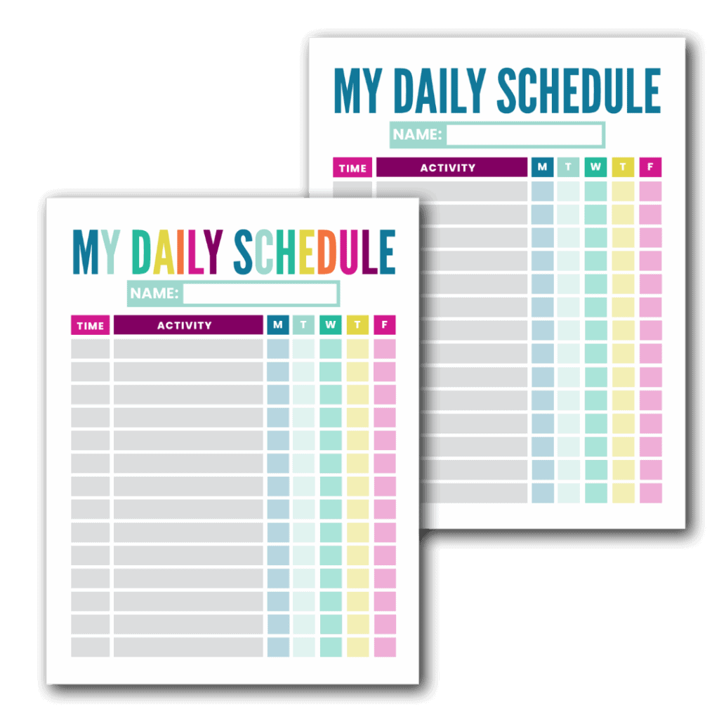 Free Printable Schedules