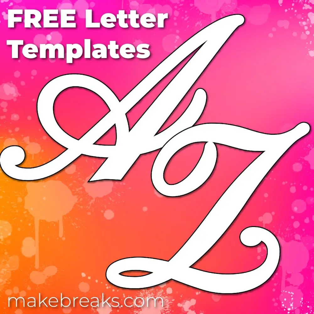 Free Printable Large Letters For Walls Other Projects Script Upper Case Make Breaks