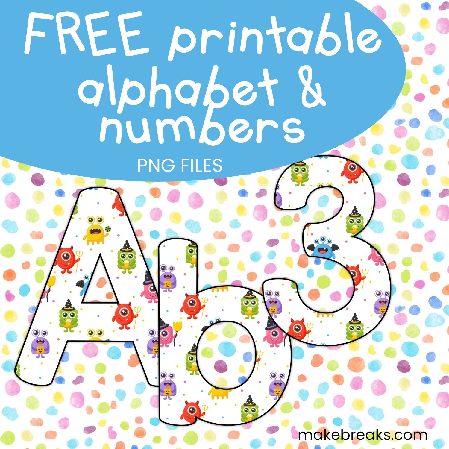 Free Printable Monster Letters
