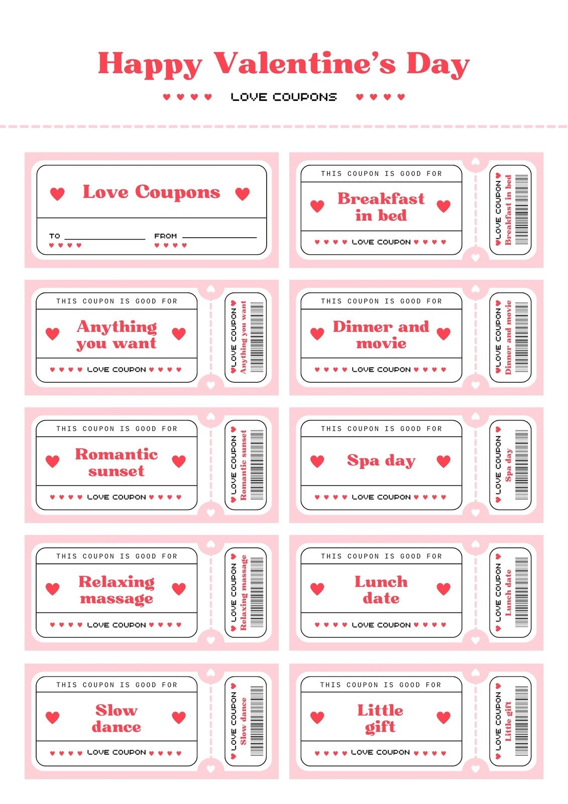 Free Printable Spouse Coupons